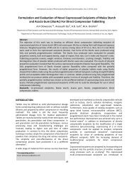 Formulation and Evaluation of Novel Coprocessed Excipients of ...