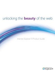 Internet Explorer 9 Product Guide - Microsoft