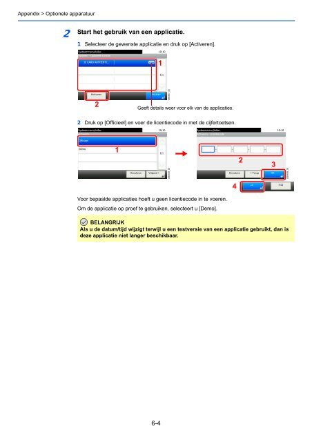 Geef het scherm weer. - Utax