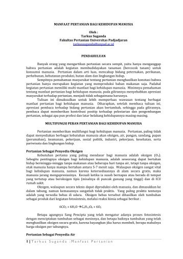 manfaat pertanian bagi kehidupan manusia - Blogs Unpad ...