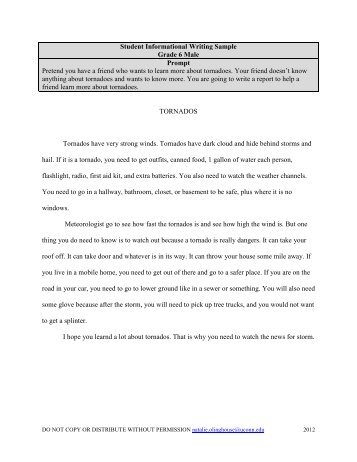 Olinghouse Writing Assessment Resource Handouts