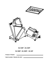 Manuels - Doyon Baking Equipment Inc