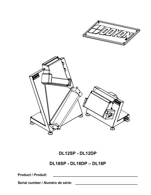 Manuels - Doyon Baking Equipment Inc