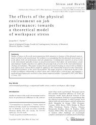 The effects of the physical environment on job performance: towards ...