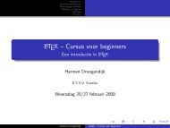 LaTeX -- Cursus voor beginners - Een introductie in ... - ETSV Scintilla