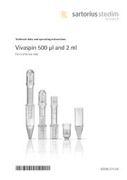 Vivaspin 500 Î¼l and 2 ml - Vivaproducts