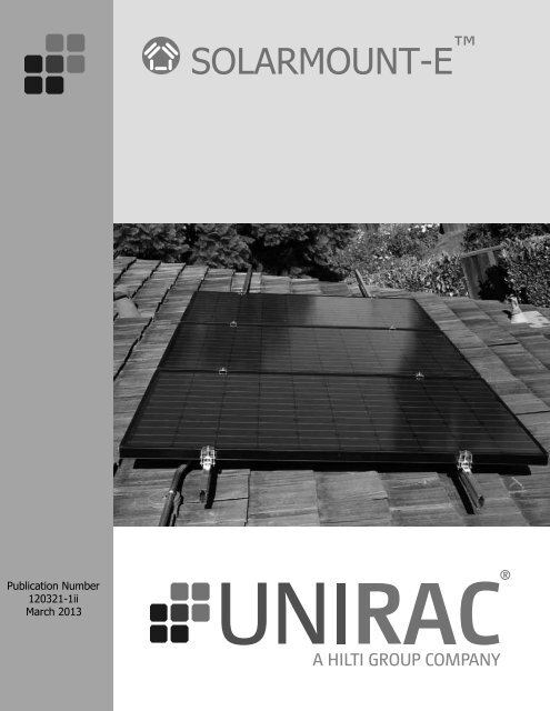 SOLARMOUNT-E Installation Guide / Manual - Unirac