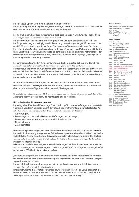 Audi Konzern Finanzen 2011 - Audi GeschÃ¤ftsbericht 2012