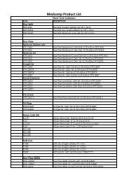 Medcomp product List.xlsx - Gothic Projects