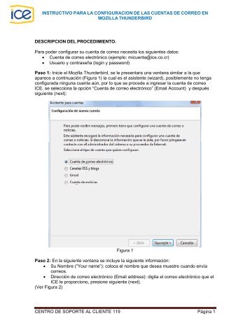 Configuración en Mozilla Thunderbird - Grupo ICE