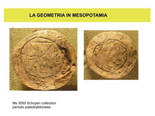 LA GEOMETRIA IN MESOPOTAMIA