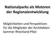 Vortrag von Prof. Dr. Tobias - Ein Nationalpark in Rheinland-Pfalz