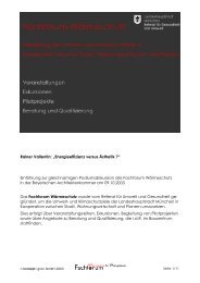 Rainer Vallentin: âEnergieeffizienz versus Ãsthetik ?â EinfÃ¼hrung ...