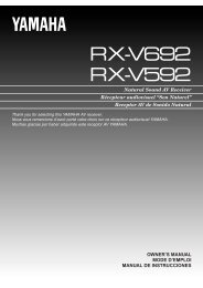 RX-V692 RX-V592 - Yamaha
