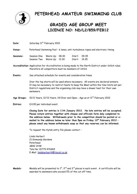 peterhead amateur swimming club graded age ... - Swim Scotland