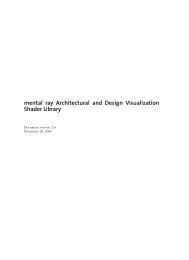 mental ray Architectural and Design Visualization Shader Library