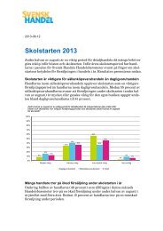 Rapport: Skolstarten 2013 - Svensk Handel