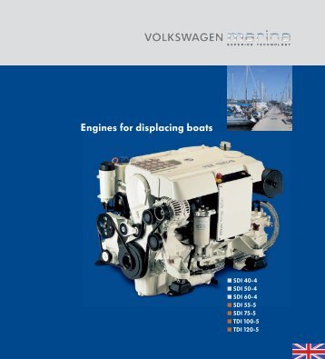 Engines for displacing boats - Volkswagen Marine
