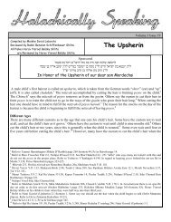 The Upsherin - Halachically Speaking