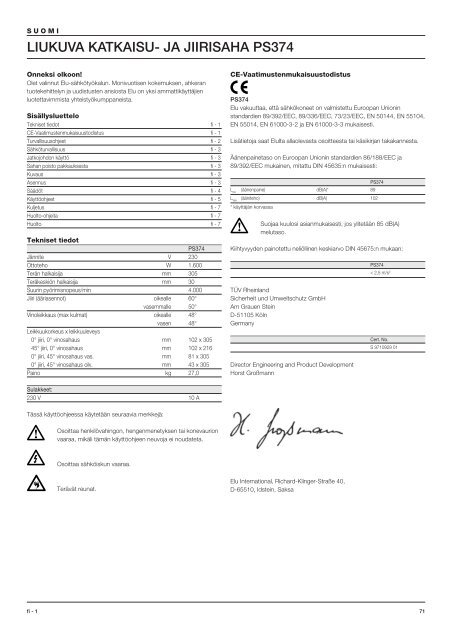 Manuale istruzione - Service aprÃ¨s vente