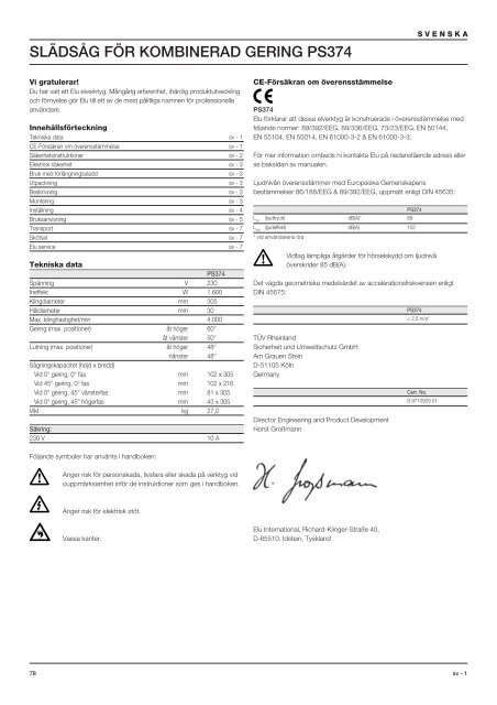 Manuale istruzione - Service aprÃ¨s vente