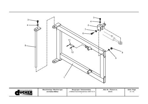 Ersatzteilliste Spare Parts List - Special Maskiner A/S