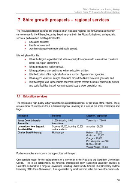 Shire of Roebourne Local Planning Strategy