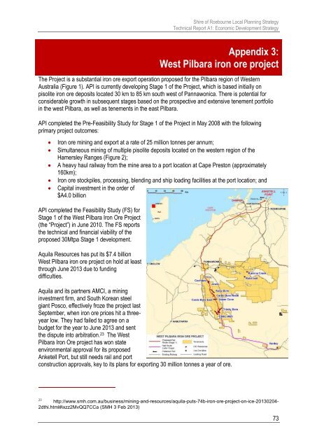 Shire of Roebourne Local Planning Strategy