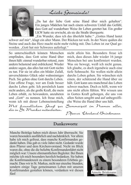 Gemeindebrief Juli - Oktober 2008 - stmarkus-salzgitter.de