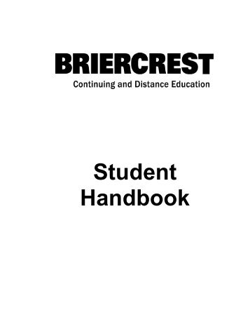 Student Handbook - Briercrest College and Seminary