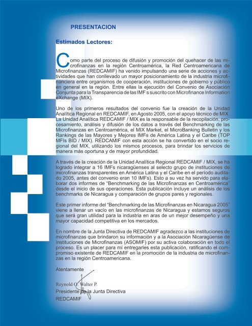 Benchmarking de las Microfinanzas en Nicaragua 2005