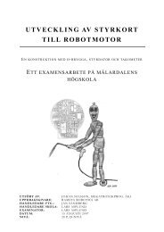 utveckling av styrkort till robotmotor - MÃ¤lardalens hÃ¶gskola