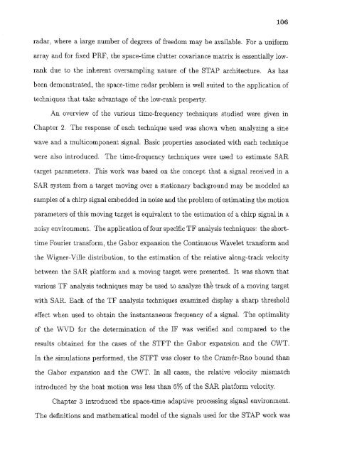 Space/time/frequency methods in adaptive radar - New Jersey ...