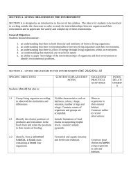 SECTION A - LIVING ORGANISMS IN THE ... - VincyClassroom