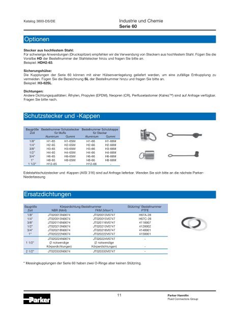 Hydraulische Schnellverschlusskupplungen - Siebert Hydraulik ...