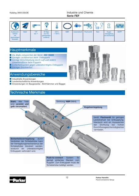 Hydraulische Schnellverschlusskupplungen - Siebert Hydraulik ...