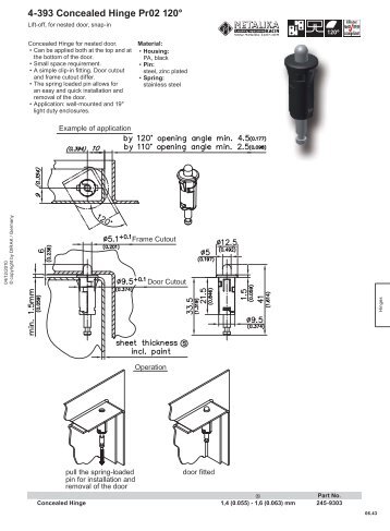 4-393 Concealed Hinge Pr02 120Â°