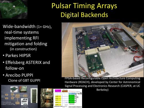 Pulsar Timing Arrays Current and Future Instrumentation - DCC