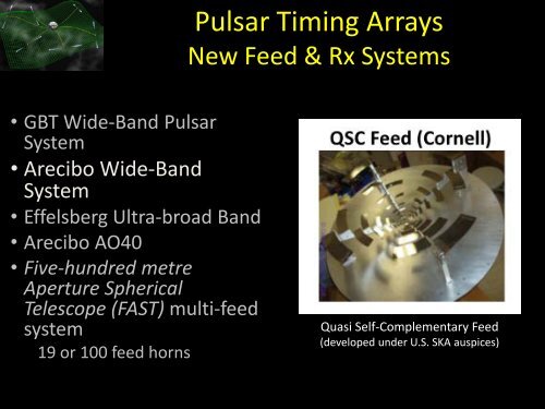 Pulsar Timing Arrays Current and Future Instrumentation - DCC