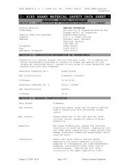 l- BIRD BRAND MATERIAL SAFETY DATA SHEET - - Resto Coatings