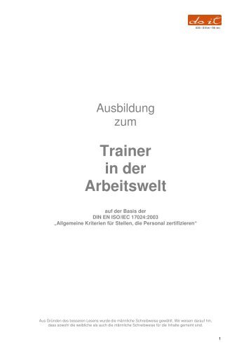 Prospekt Trainerausbildung 2009 - Geis Unternehmens- und ...
