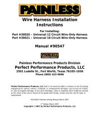 Wire Harness Installation Instructions - Painless Wiring