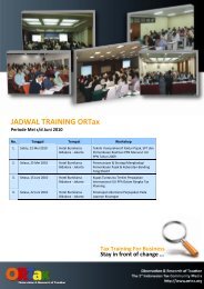 JADWAL TRAINING ORTax