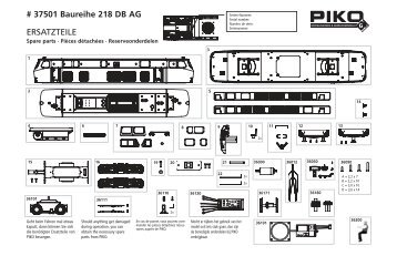 # 37501 Baureihe 218 DB AG ERSATZTEILE - Champex-Linden