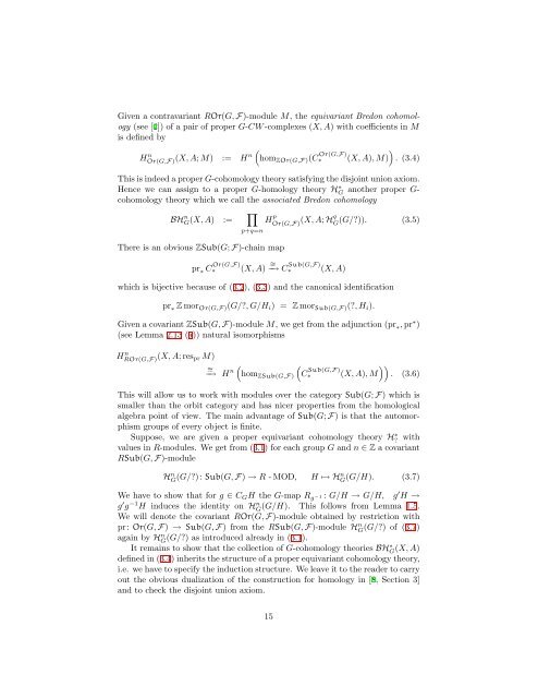 Equivariant Cohomological Chern Characters