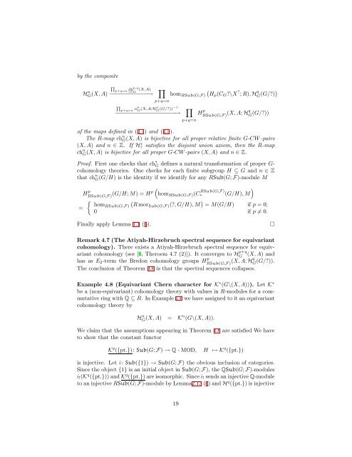 Equivariant Cohomological Chern Characters