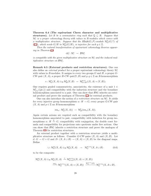 Equivariant Cohomological Chern Characters