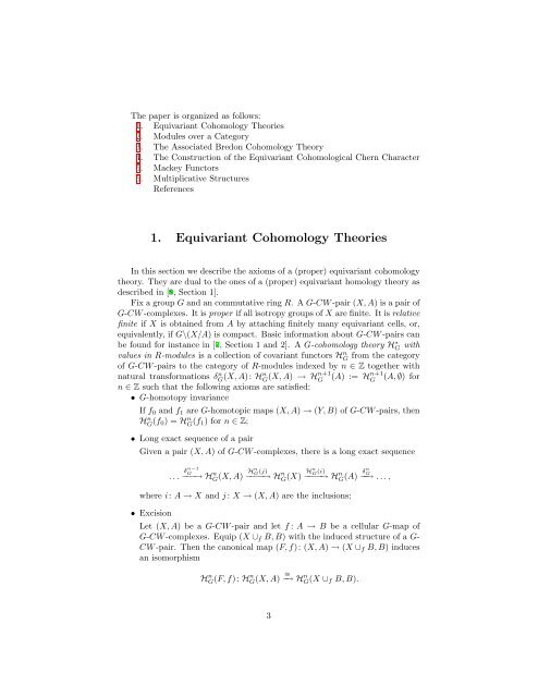 Equivariant Cohomological Chern Characters