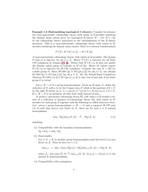 Equivariant Cohomological Chern Characters