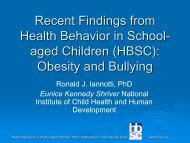 Recent Findings from Health Behavior in School-aged Children ...
